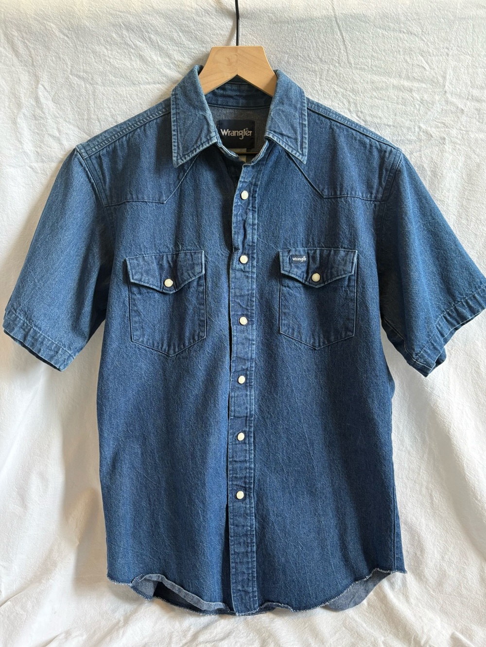 Wrangler Vintage Denim Shirt with Pearl Buttons